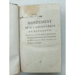 Mandement-De M.L'Archevéque De Besançon