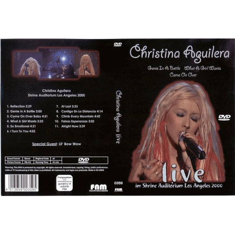 Christina Aguilera - Live 2000 (NEUF SOUS BLISTER)