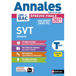 Annales Bac 2021 SVT Term - Corrigé