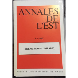 N°3/1992 BIBLIOGRAPHIE LORRAINE