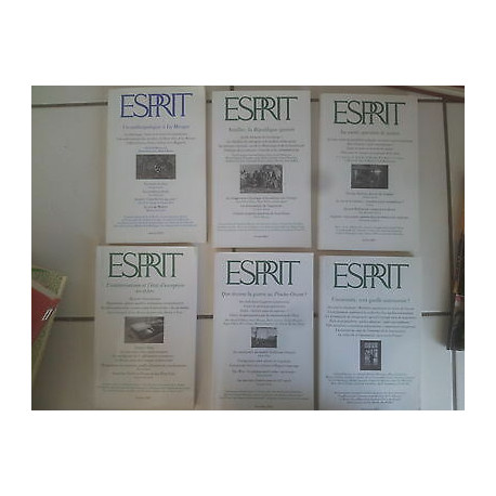 lot 6 revues ESPRIT n 311 332 336 338 340 369 2005 à 2010