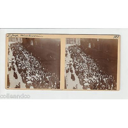 Vue Stéréoscopique Stéréo 67 STRASBOURG défilé rue mercière...