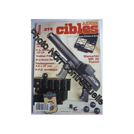 Cibles N° 274 N° 274 : Manurhin Mr 35 Walther P88 C