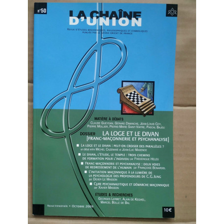 La chaîne d'union n50 La loge et le divan Octobre 2009