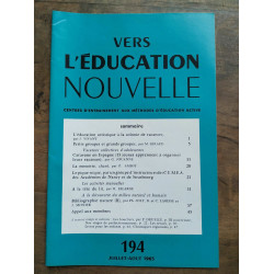 Vers l'éducation nouvelle n194 juillet août 1965