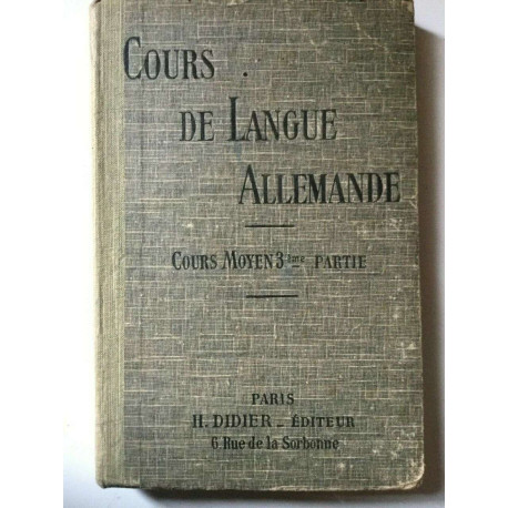 Cours de langue allemande didier