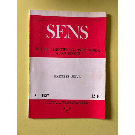 Sens n120 Juifs et chrétiens dans le monde aujourd'hui Mai 1987