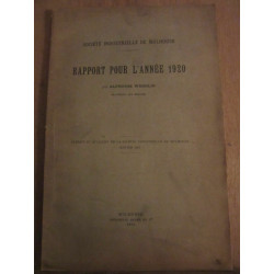 Société industrielle de mulhouse Rapport pour l'année par Wehrlin