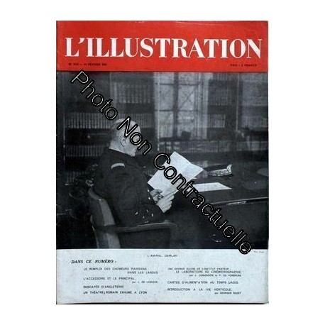 Illustration (L') N° 5110 Du 15/02/1941 - L'amiral Darlan - Le...