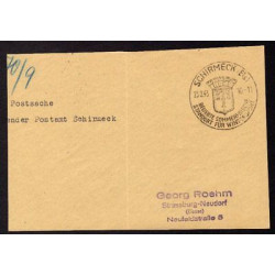 Postsache Absender Postamt SCHIRMECK du 250243
