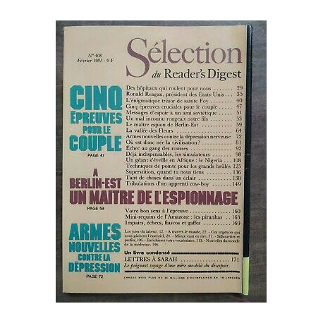 Sélection du Reader's Digest Nº 408 Février 1981