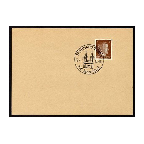 Allemagne n 706 Yv. cachet WW2 STARGARD Pom 1 Timbre Allemand Mi n 782