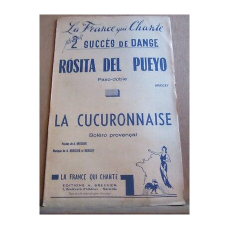 Pasos-dobles Rosita del Pueyo Brassey-La Cucuronnaise Bressier...