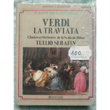 Verdi La traviata Tullio Serafin 2x Cassettes Audio-K7 NEUVE SOUS...