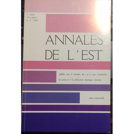 N°1/1986 REVUE TRIMESTRIELLE