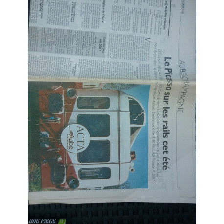 Article est eclair Le Picasso sur les rails cet été train