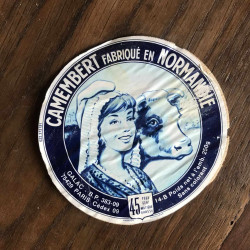 Étiquette camembert Fabriqué en normandie (vache)