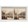 Vue Stéréoscopique Stéréo notre dame de sion Arrivée train de Pélerins