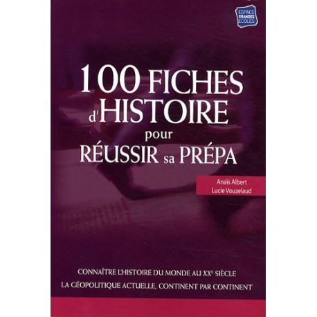 100 fiches d'histoire pour réussir sa prépa