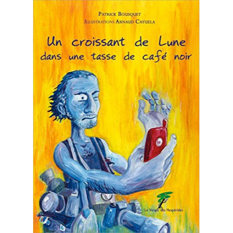 Un croissant de lune dans un bol de café noir