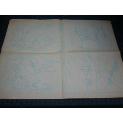 Planche de dessins décalquables au fer chaud suppl. N171 dimanches...
