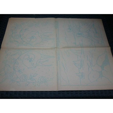 Planche de dessins décalquables au fer chaud suppl. N171 dimanches...