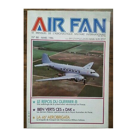 Air Fan Le Mensuel de L'aeronautique Militaire Nº 88 Mars 1986