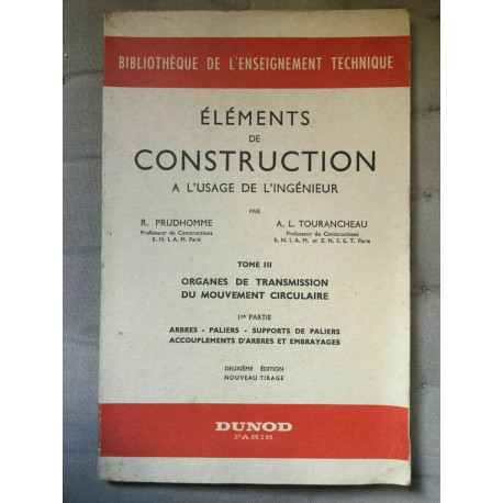 prudhomm tourancheau Elements de construction dunod