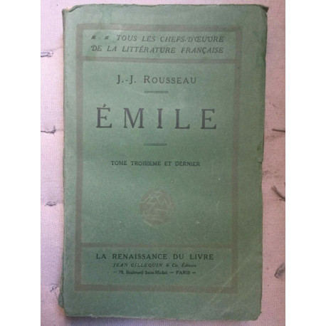 J.J. Rousseau Emile. Tom 2 3 La renaissance du livre