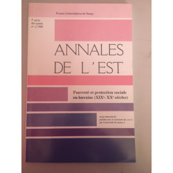 Annales de l'Est 5e série 40e année N°1/1988 Pauvretés et...