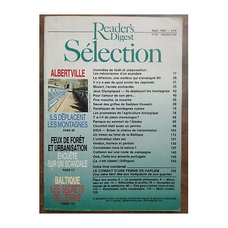 Reader's Digest Sélection Nº 534 Août 1991