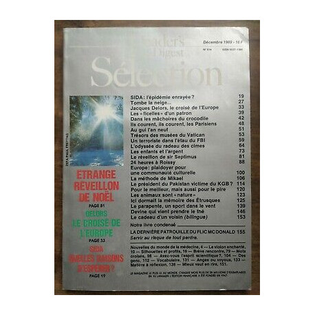 Reader's Digest Sélection Nº 514 Décembre 1989