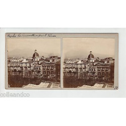 Vue Stéréoscopique Stéréo ITALIE ROME Pont des Anges NAPLES Vue...
