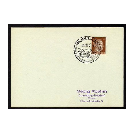 Allemagne n 706 Yv. cachet WW2 MÜLHAUSEN 2 Timbre Allemand Hitler...