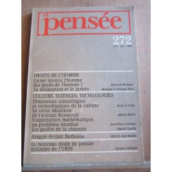 La Pensée n 272 nov déc 1989 Qu'est devenu l'homme des droits