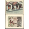 Lot de 4 AQUARELLES de J. TOUCHET Laboratoires Denis Chansons...