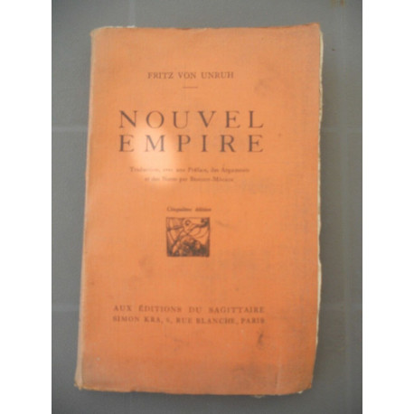Fritz von unruh Nouvel empire Aux