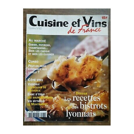 Cuisine et Vins de France Nº 62 Octobre 1999