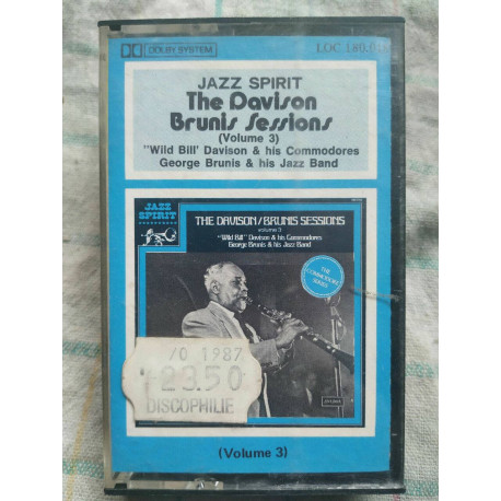 Jazz Spirit The Davison Brunis Sessions Vol 3 Cassette Audio NEUVE...
