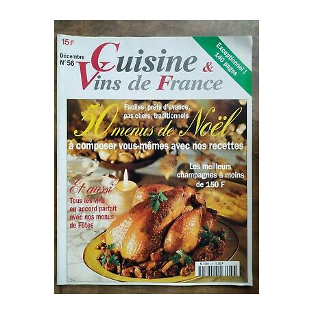 Cuisine et Vins de France Nº 56 Décembre 1998
