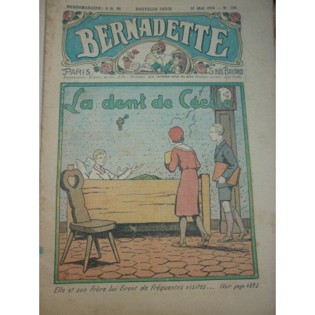 Bernadette Nouvelle Série n230 27 mai 1934 La dent de Cécile