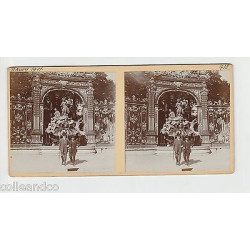 Vue Stéréoscopique Stéréo 54 NANCY Place de cathédrale Stanislas PHOTO