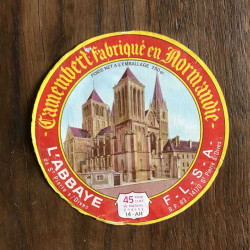 Etiquette de Fromage Ancienne Camembert de Normandie L'Abbaye