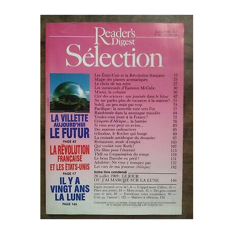 Reader's Digest Sélection Nº 509 Juillet 1989