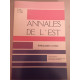 Annales de l'Est 5e série 42e année N°3/1990 Bibliograophie...