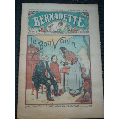 Bernadette Nouvelle Série n356 Le bon voisin 25 octobre 1936