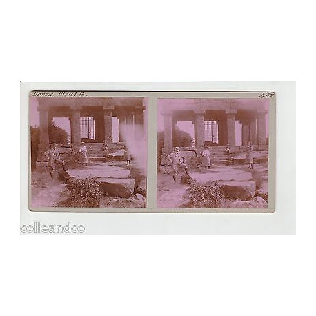 Vue Stéréoscopique Stéréo ALSACE 67 Le temple du Donon en Photo ROSE