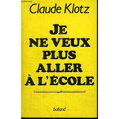 Je ne veux plus aller à l'école