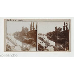 Vue Stéréoscopique Stéréo MILITAIRES Revue du 4 de chasseurs à pied