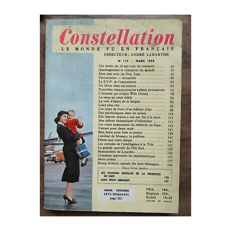 Constellation Le Monde Vu en Français Nº119 Mars 1958